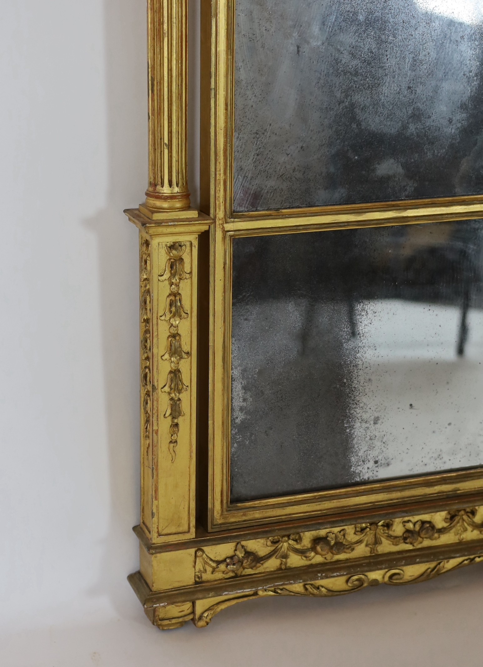 A George III giltwood pier glass